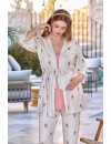 Aqua Sabahlıklı 3'lü Lohusa Pijama Takımı CossybyAqua 25627 Aqua Sabahlıklı 3'lü Lohusa Pijama Takımı CossybyAqua 25627