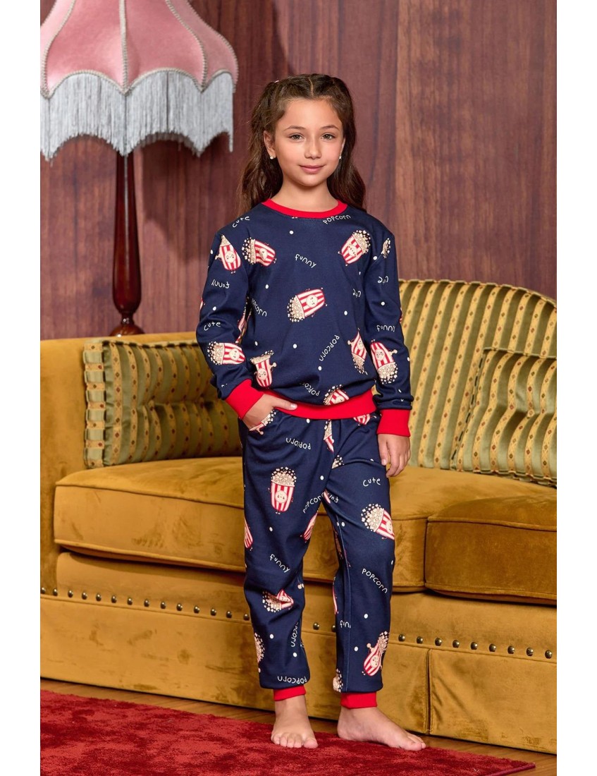 Aqua Desenli Uzun Kol Çocuk Pijama Takımı CossybyAqua 25477