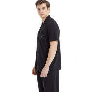 Black Spade Erkek Siyah Baskılı Pijama Set 30813 