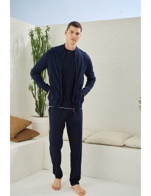 Kly Triko Ceketli 4lü Erkek Pijama Çeyiz Seti 5051 