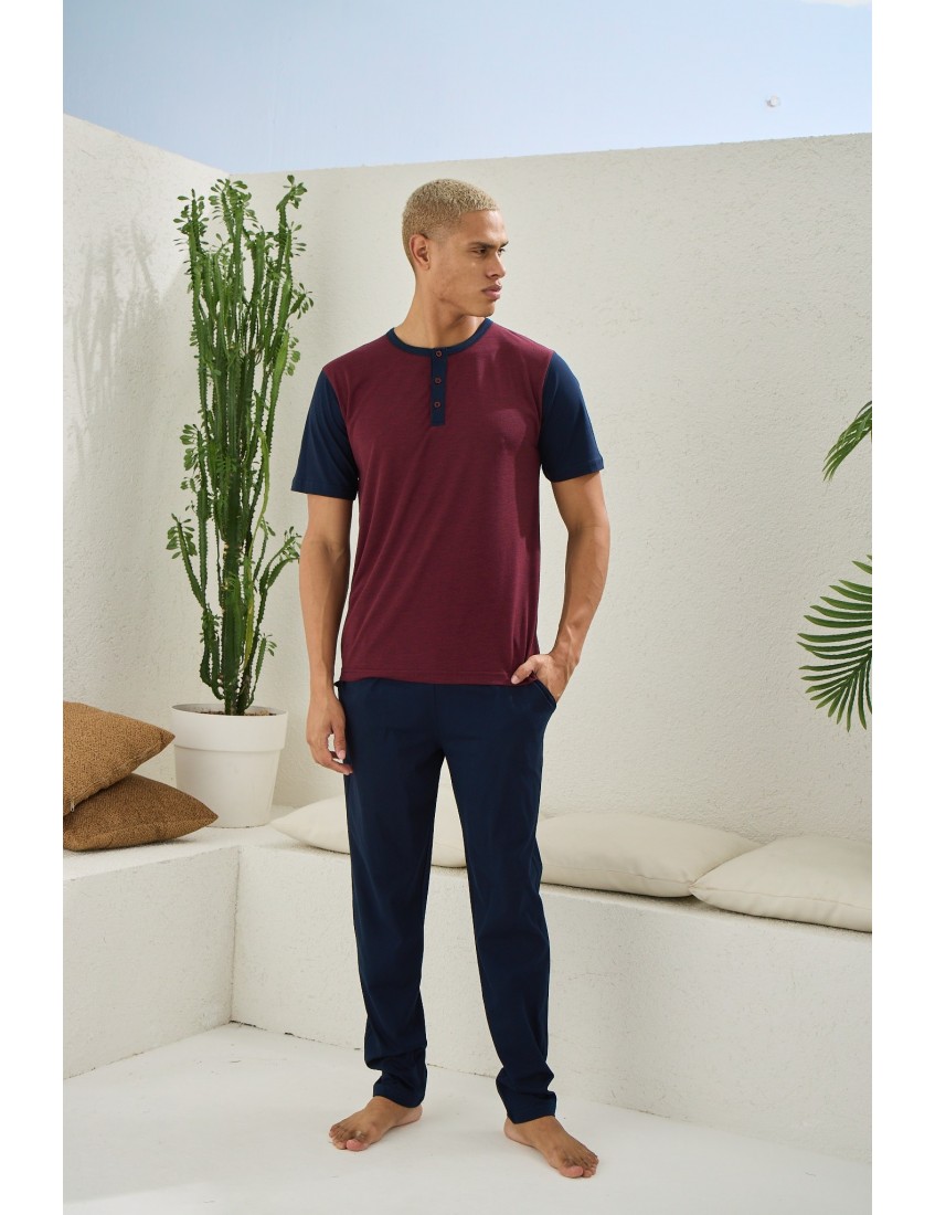 Kly Battal Midi Yaka Pijama Takımı 2205 