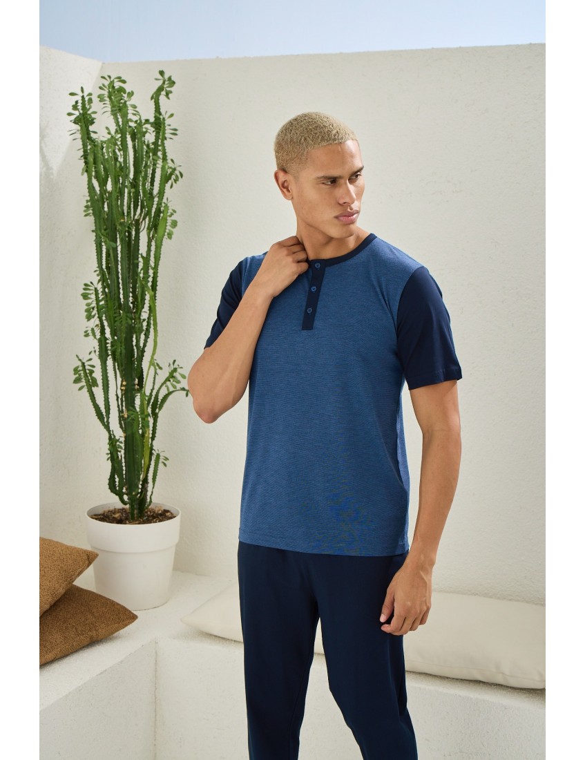 Kly Battal Midi Yaka Pijama Takımı 2205 