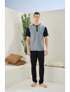 Kly Battal Midi Yaka Pijama Takımı 2205 