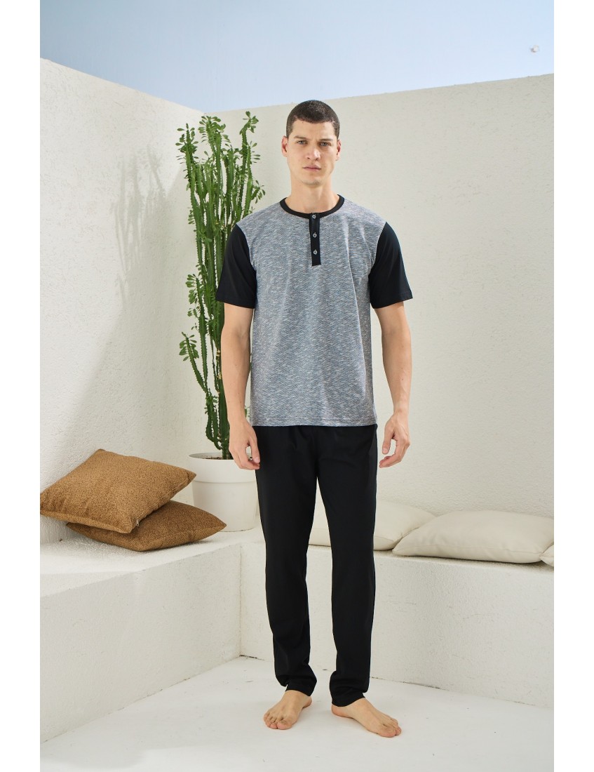 Kly Battal Midi Yaka Pijama Takımı 2205 