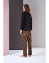 Pjs Pijama Kadın Patlı Leopar Desenli Pijama Takım