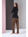 Pjs Pijama Kadın Patlı Leopar Desenli Pijama Takım