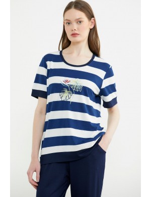 Sementa Rahat Kalıp Çizgili Pijama Takım 76476 