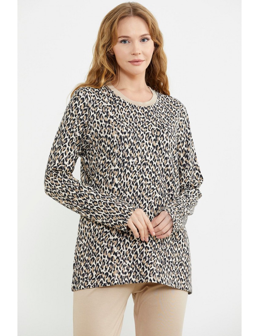 Sementa Rahat Kalıp  Leopar Pijama 76413 