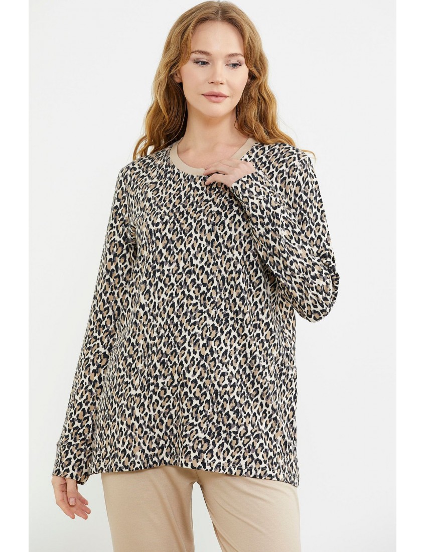 Sementa Rahat Kalıp  Leopar Pijama 76413 