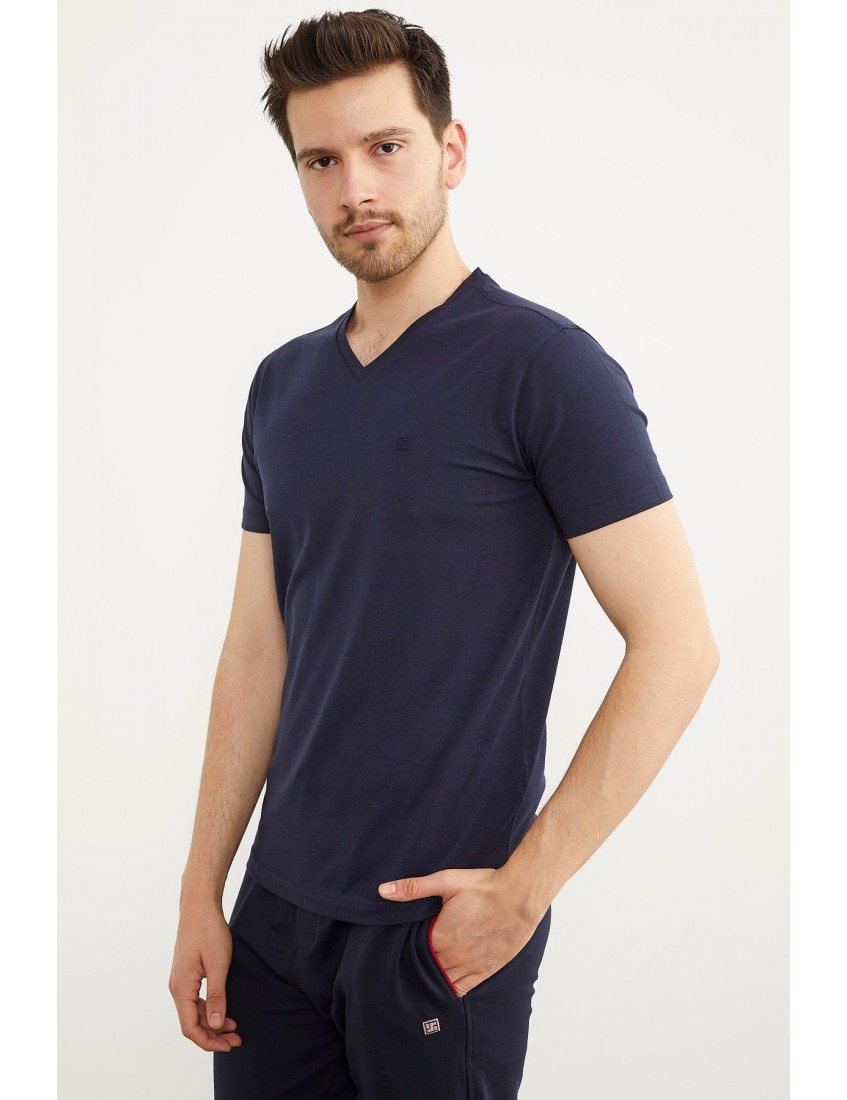 Sementa V Yaka Basic Triko T-Sihirt 82774 