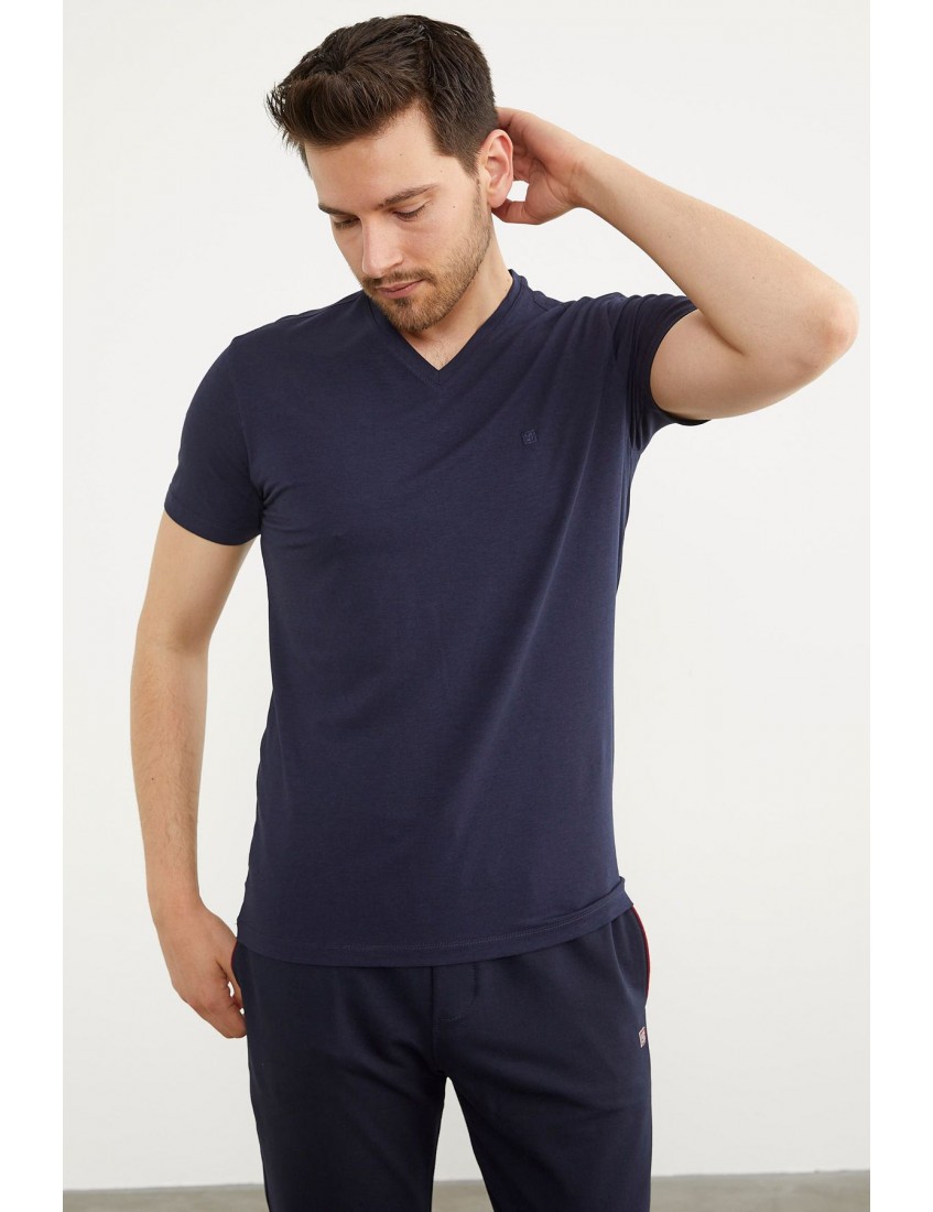 Sementa V Yaka Basic Triko T-Sihirt 82774 