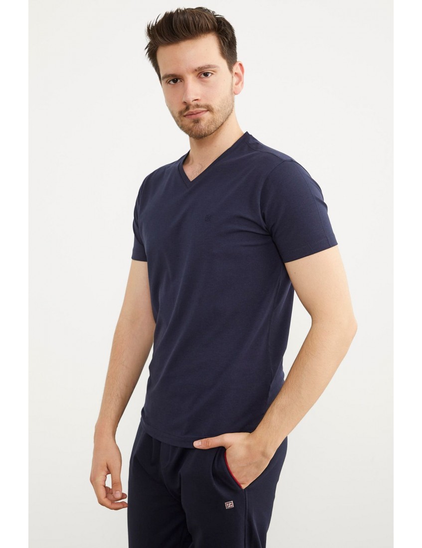 Sementa V Yaka Basic Triko T-Sihirt 82774 