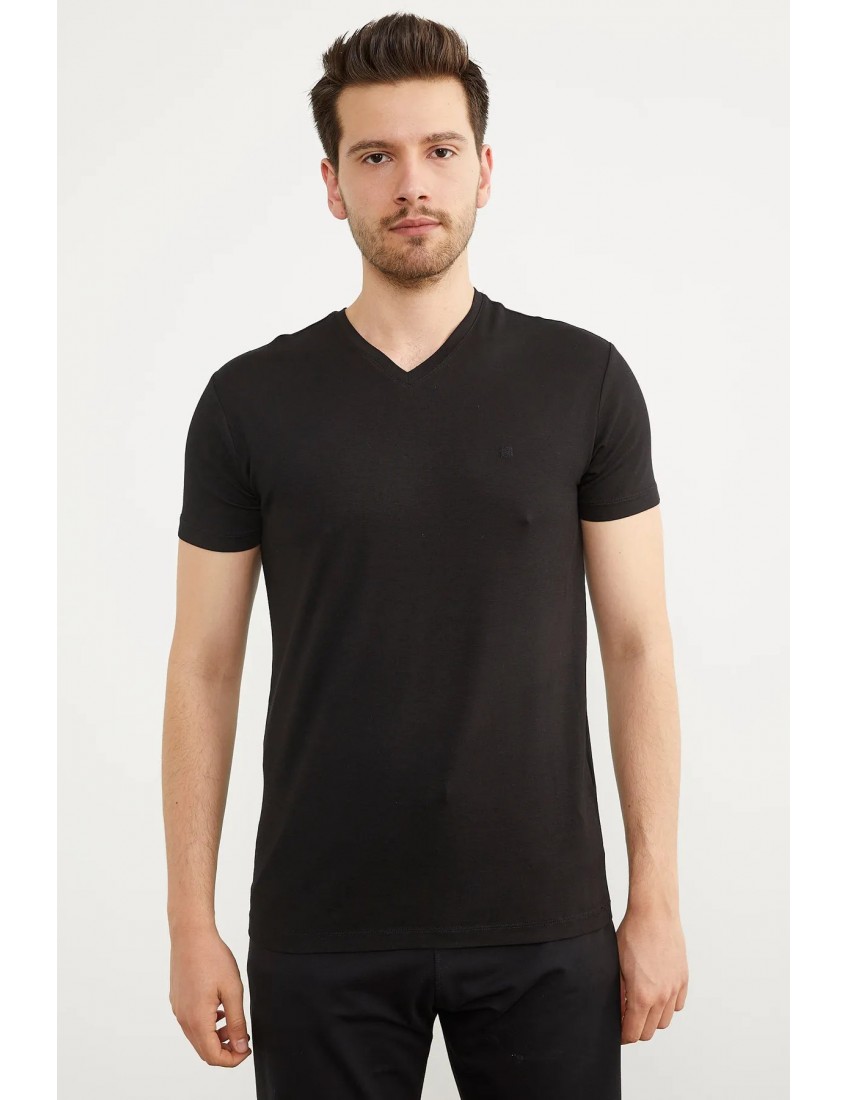 Sementa V Yaka Basic Triko T-Sihirt 82774 