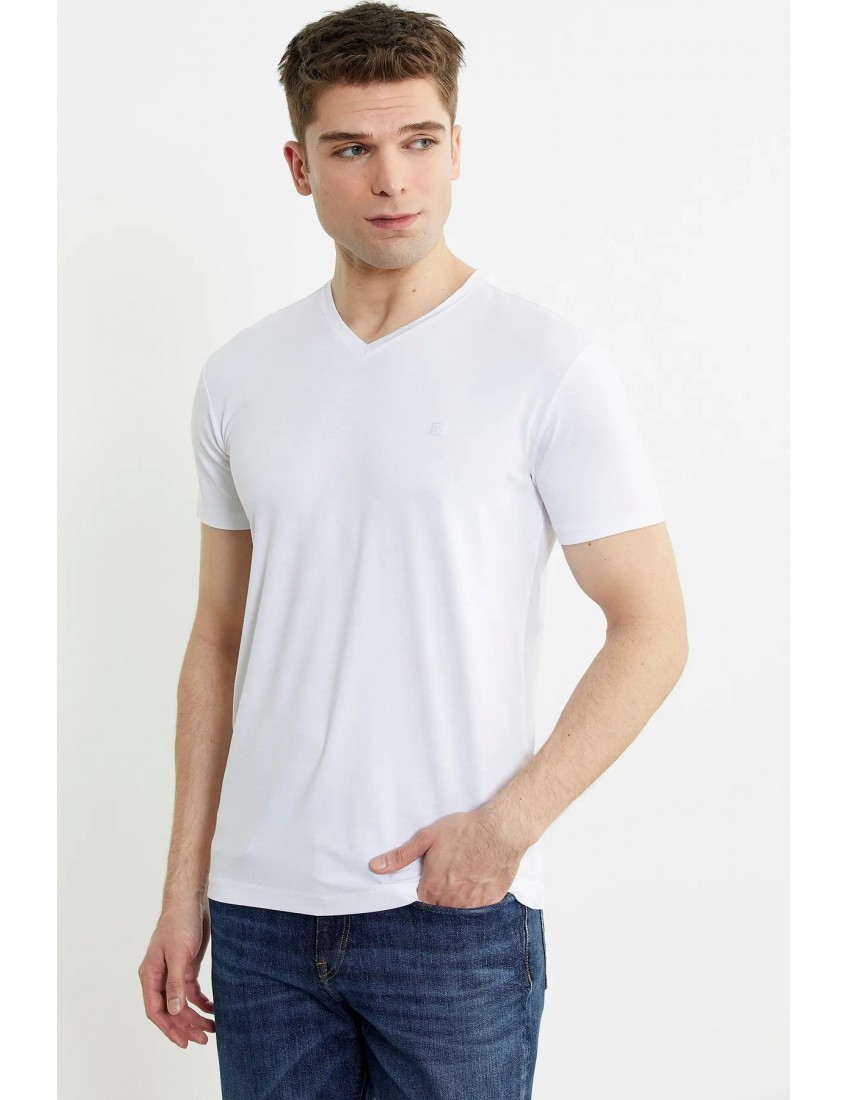 Sementa V Yaka Basic Triko T-Sihirt 82774 