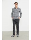 Sementa Yumuşak Dokulu Polo Yaka Pijama Takım 84420 
