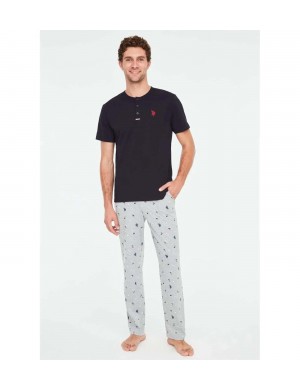 U.S. Polo Assn Patlı  Pijama Takımı 18697 