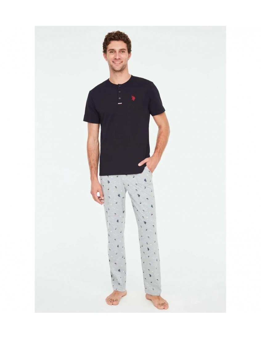 U.S. Polo Assn Patlı  Pijama Takımı 18697 