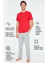 U.S. Polo Assn Patlı  Pijama Takımı 18697 