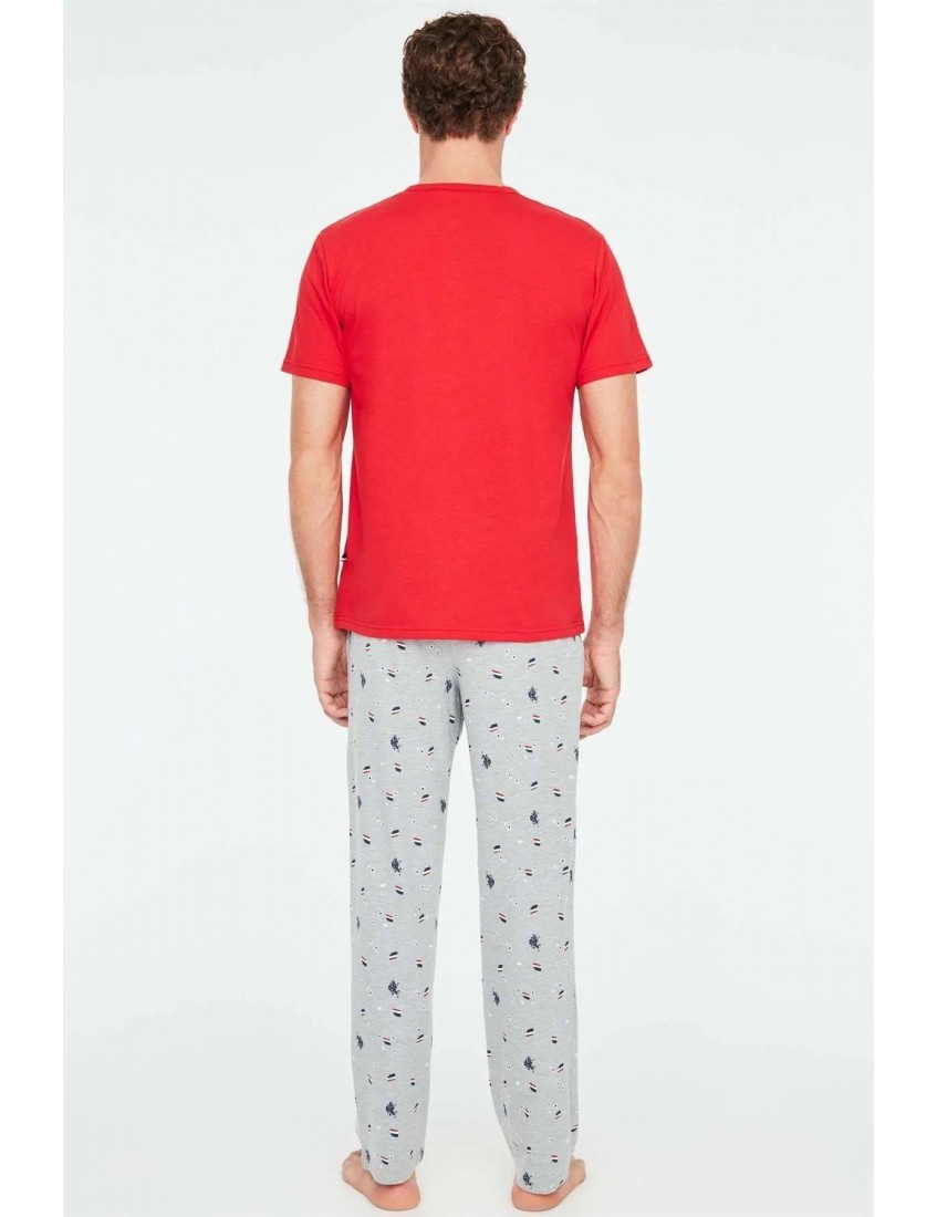 U.S. Polo Assn Patlı  Pijama Takımı 18697 