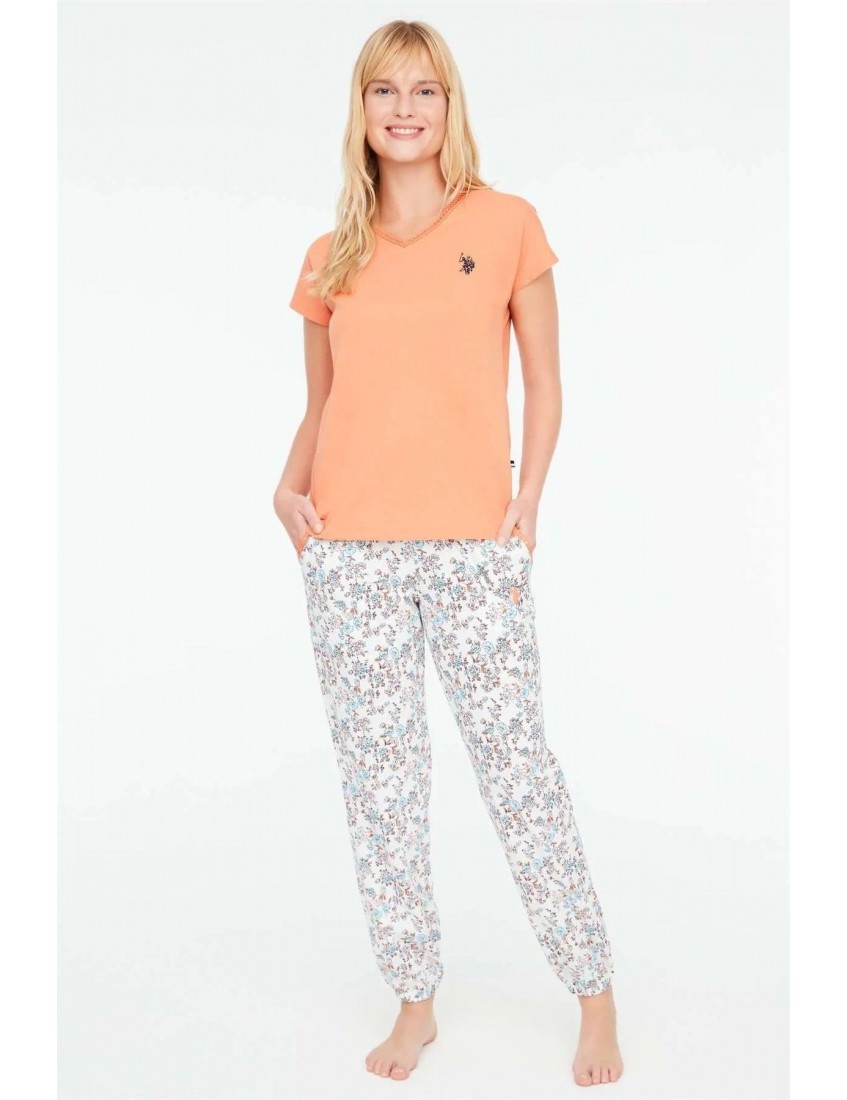 U.S. Polo Assn V Yaka Pijama Takımı 16920 