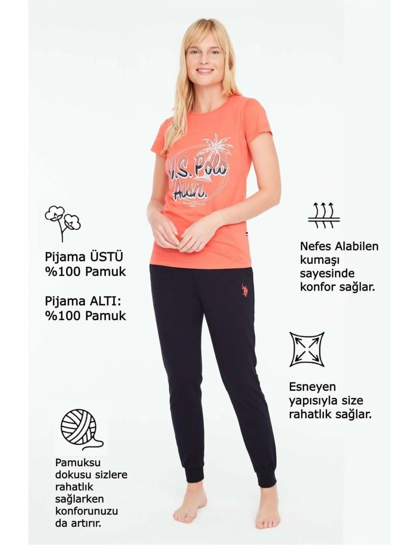 U.S. Polo Assn Yuvarlak Yaka Pijama Takımı 16878 