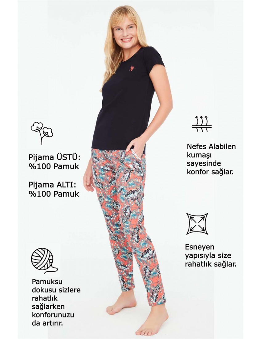 U.S. Polo Assn Yuvarlak Yaka Pijama Takımı 16913 